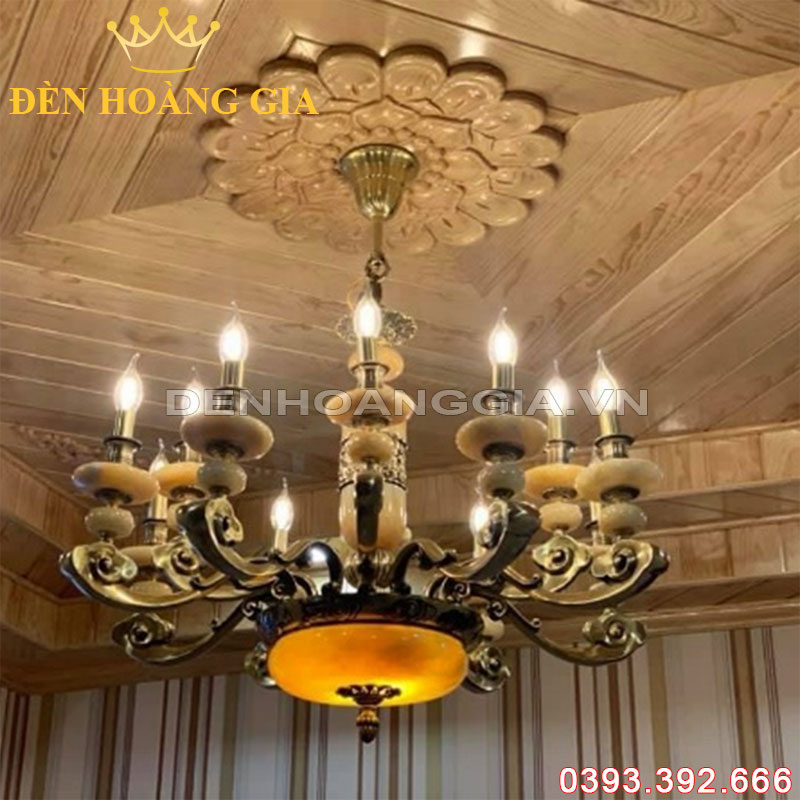 Đèn led chùm Đồng Rolux-DCD1244 12 Tay