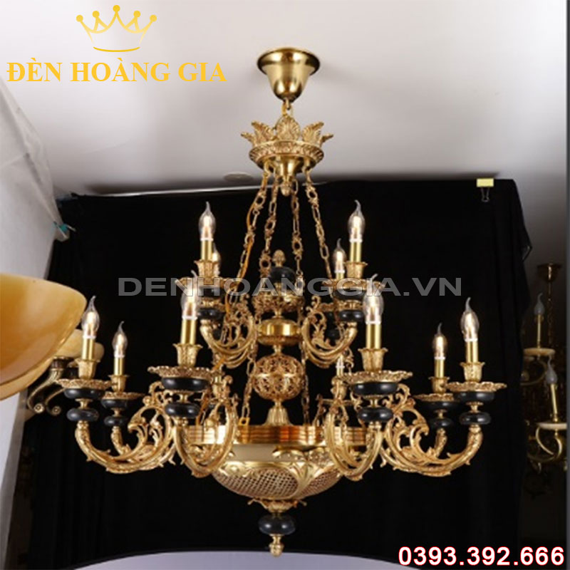 Đèn led chùm Đồng Rolux-DCD1248 18 Tay