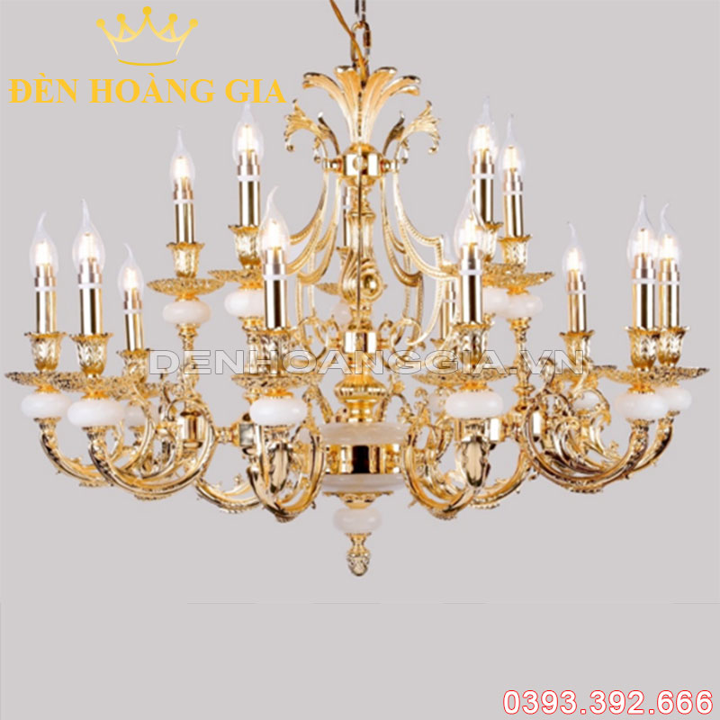 Đèn led chùm Đồng Rolux-DCD1254 15 Tay