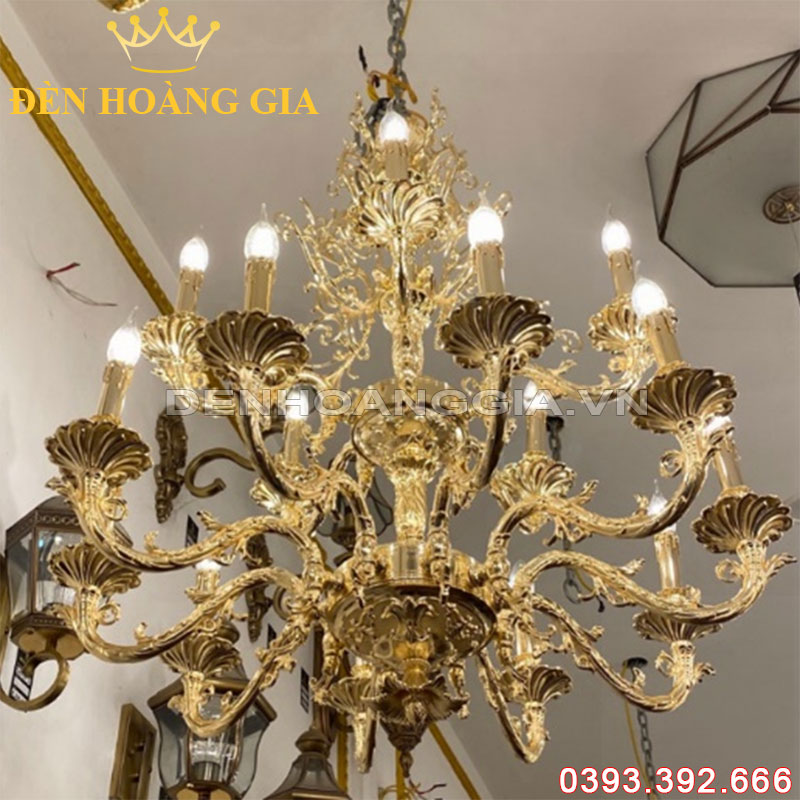 Đèn led chùm Đồng Rolux-DCD1255 15 Tay