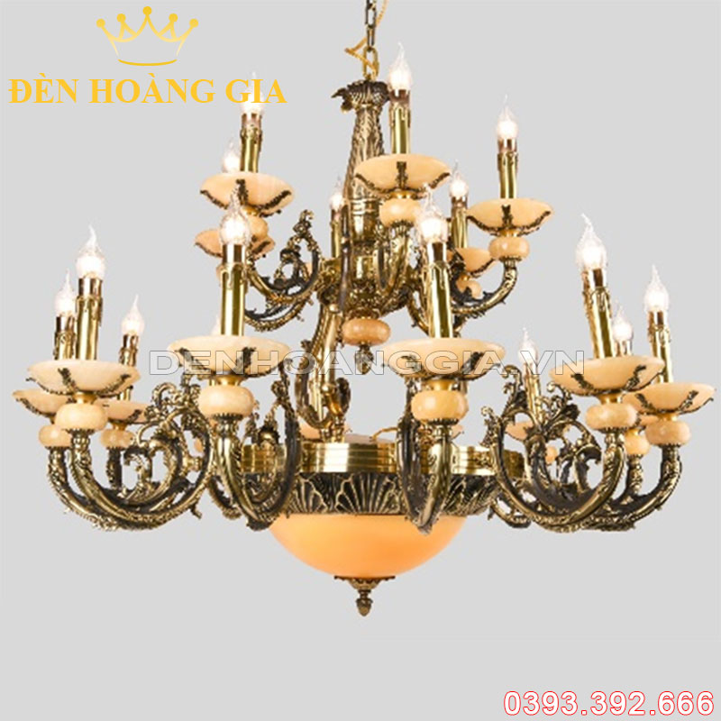 Đèn led chùm Đồng Rolux-DCD1261 18 Tay