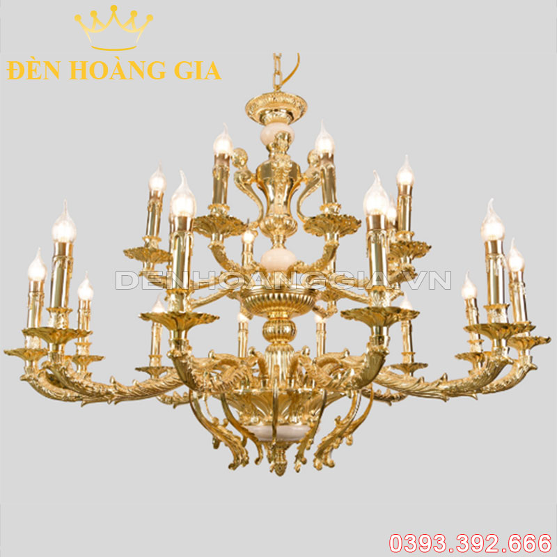 Đèn led chùm Đồng Rolux-DCD1269 20 Tay