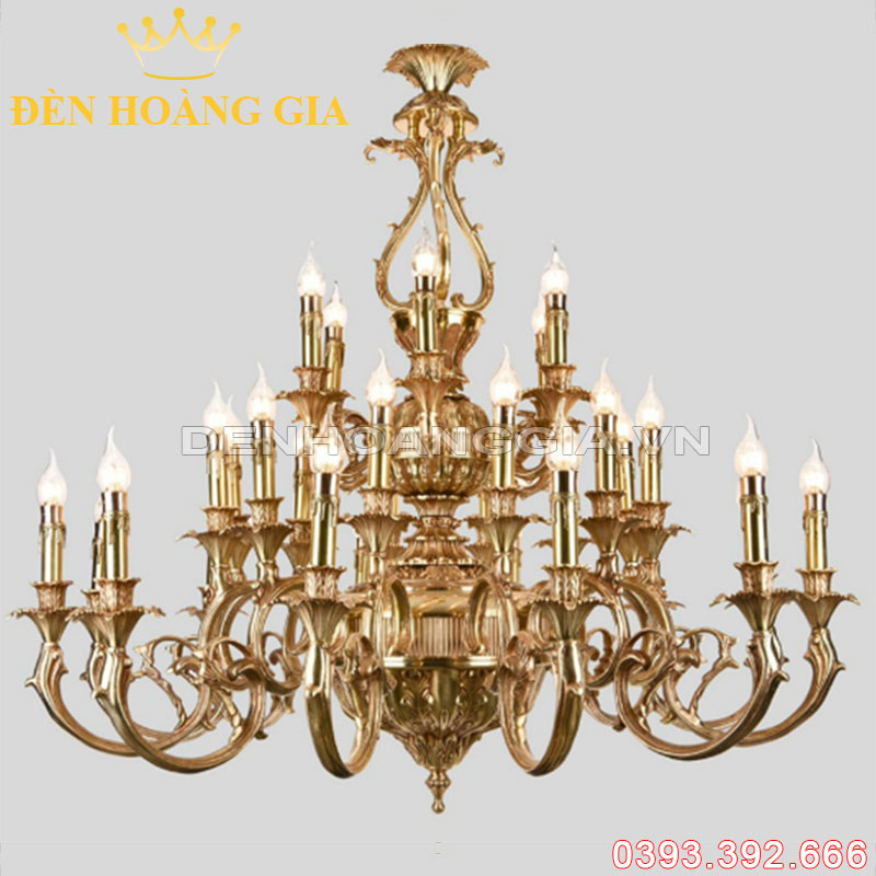 Đèn led chùm Đồng Rolux-DCD1275 30 Tay