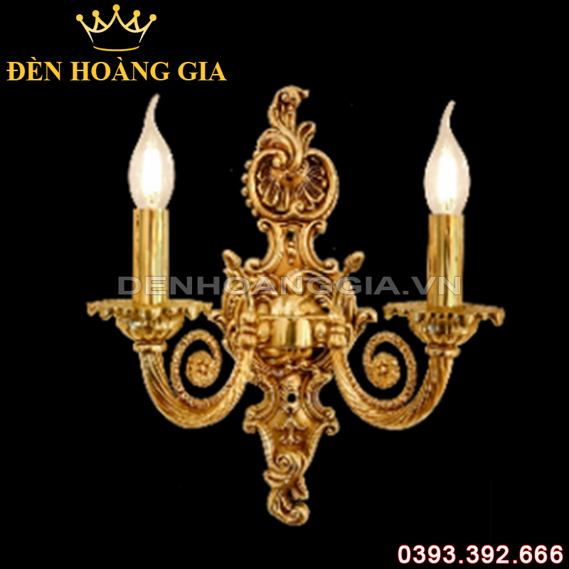 Đèn led tường nến Đồng Rolux-DTND8802/2