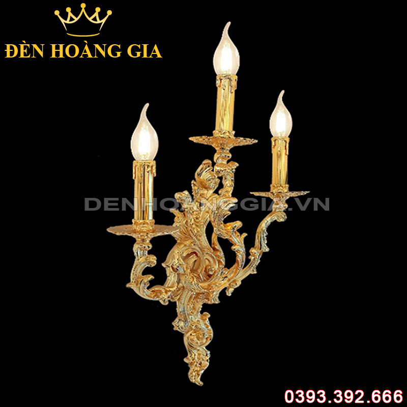 Đèn led tường nến Đồng Rolux-DTND9144/3