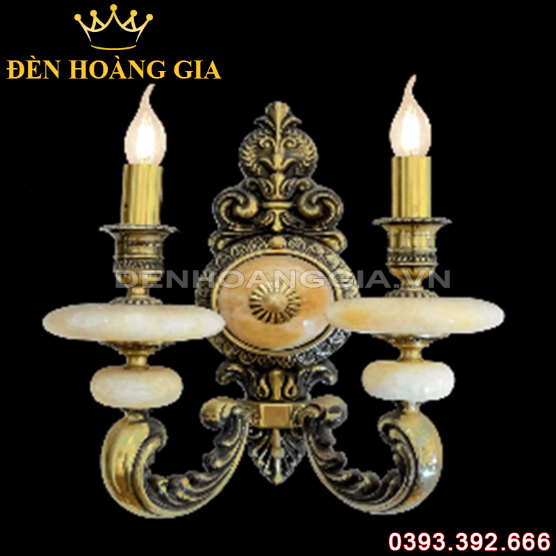 Đèn led tường nến Đồng Rolux-DTND9251/2