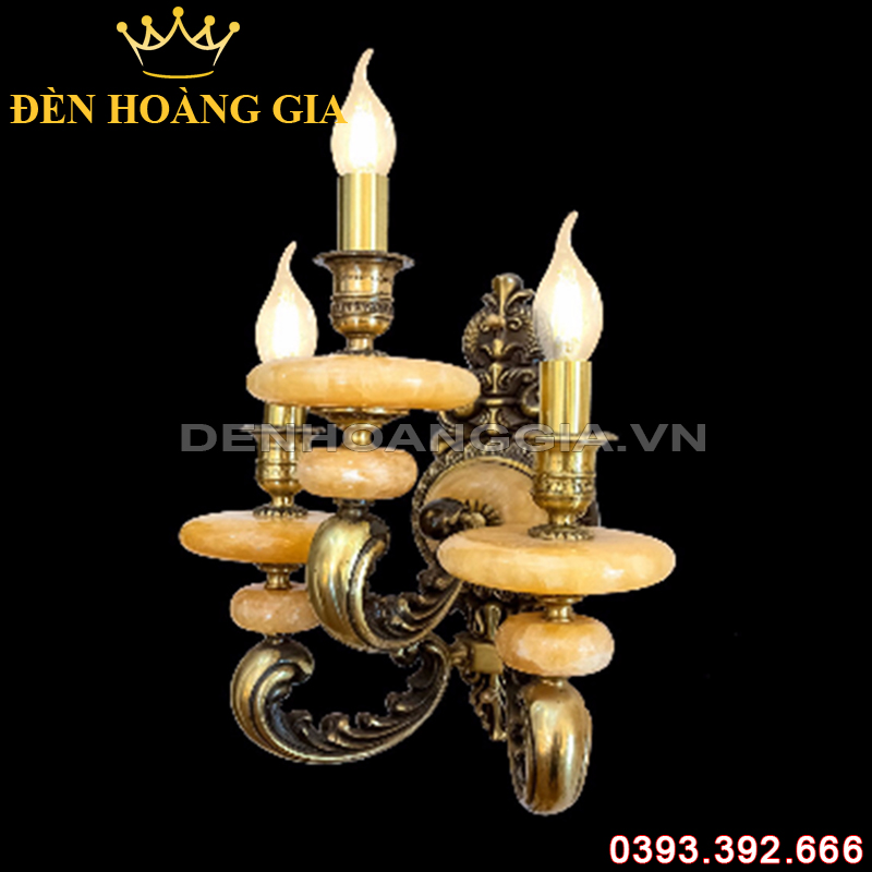 Đèn led tường nến Đồng Rolux-DTND9251/3