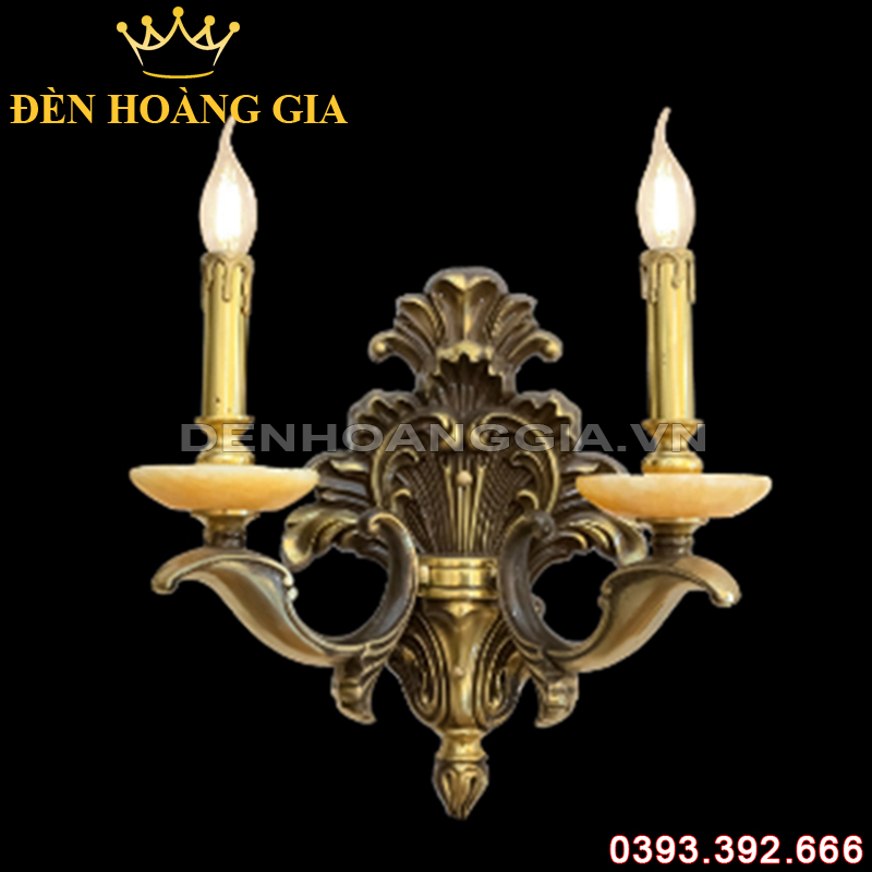 Đèn led tường nến Đồng Rolux-DTND9259/2