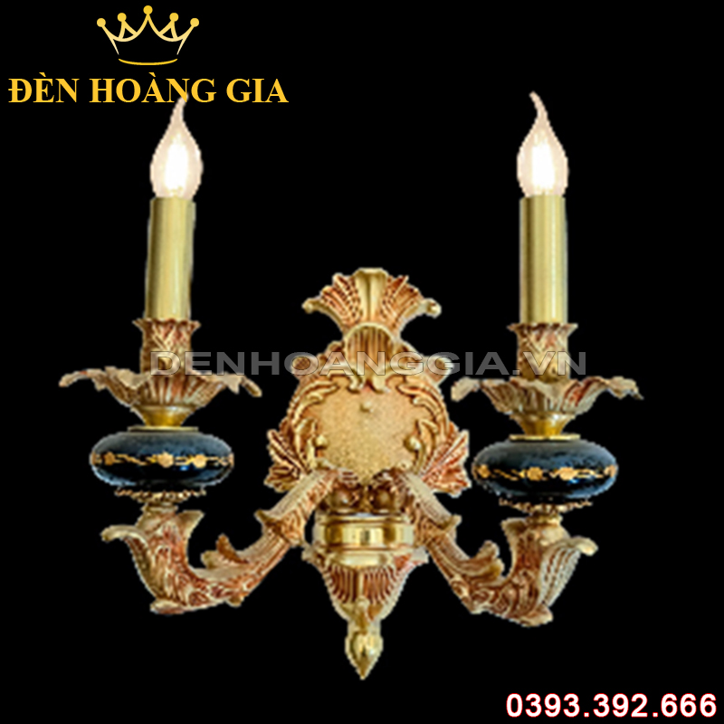 Đèn led tường nến Đồng Rolux-DTND9277/2