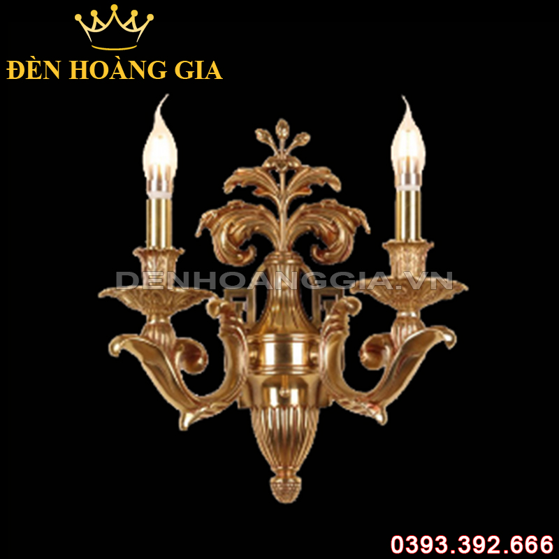 Đèn led tường nến Đồng Rolux-DTND9313/2