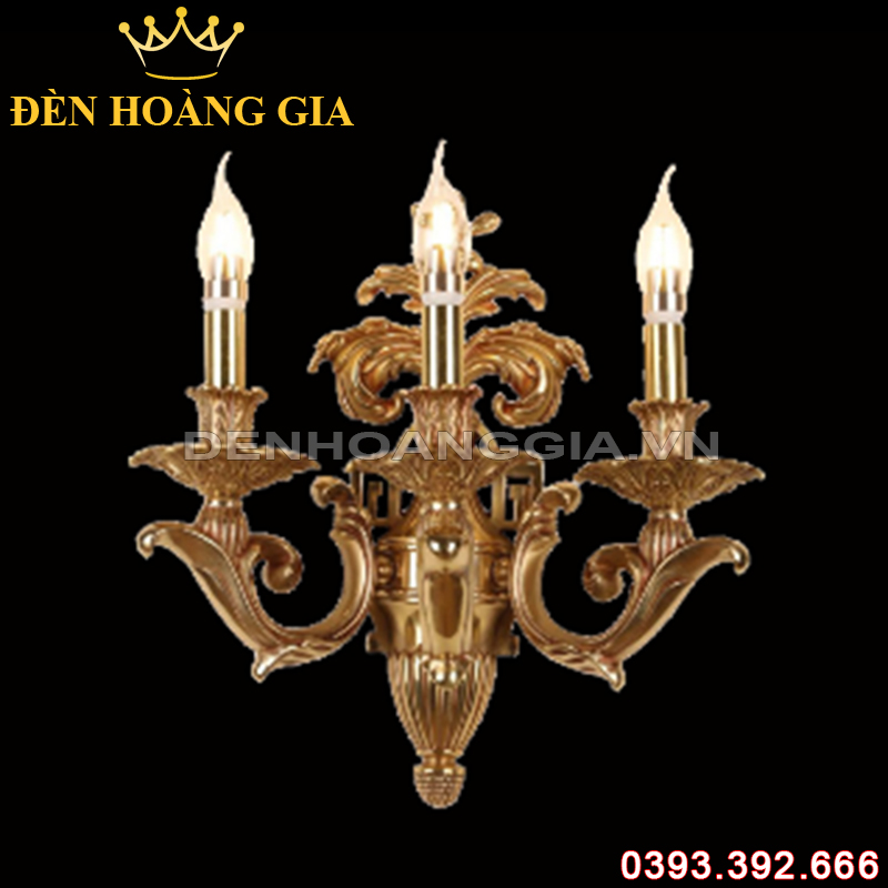 Đèn led tường nến Đồng Rolux-DTND9313/3