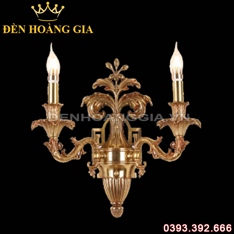 Đèn led tường nến Đồng Rolux-DTND9315/2