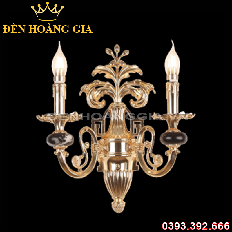 Đèn led tường nến Đồng Rolux-DTND9318/2