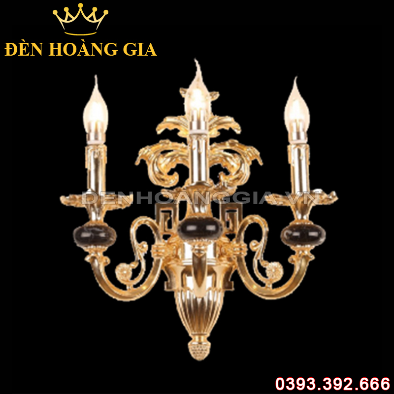 Đèn led tường nến Đồng Rolux-DTND9318/3