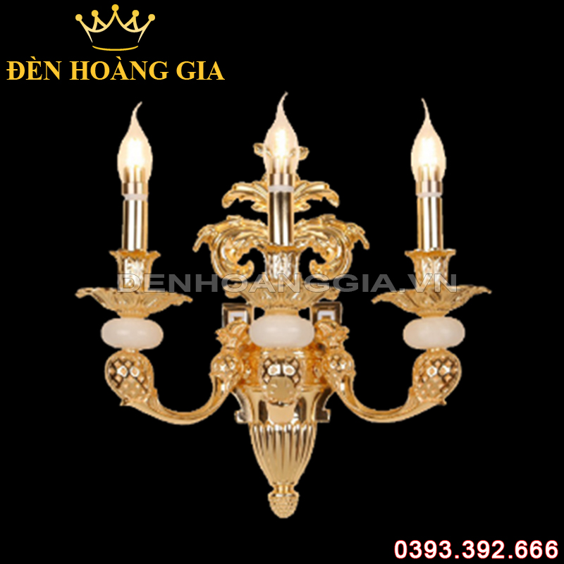 Đèn led tường nến Đồng Rolux-DTND9326/3