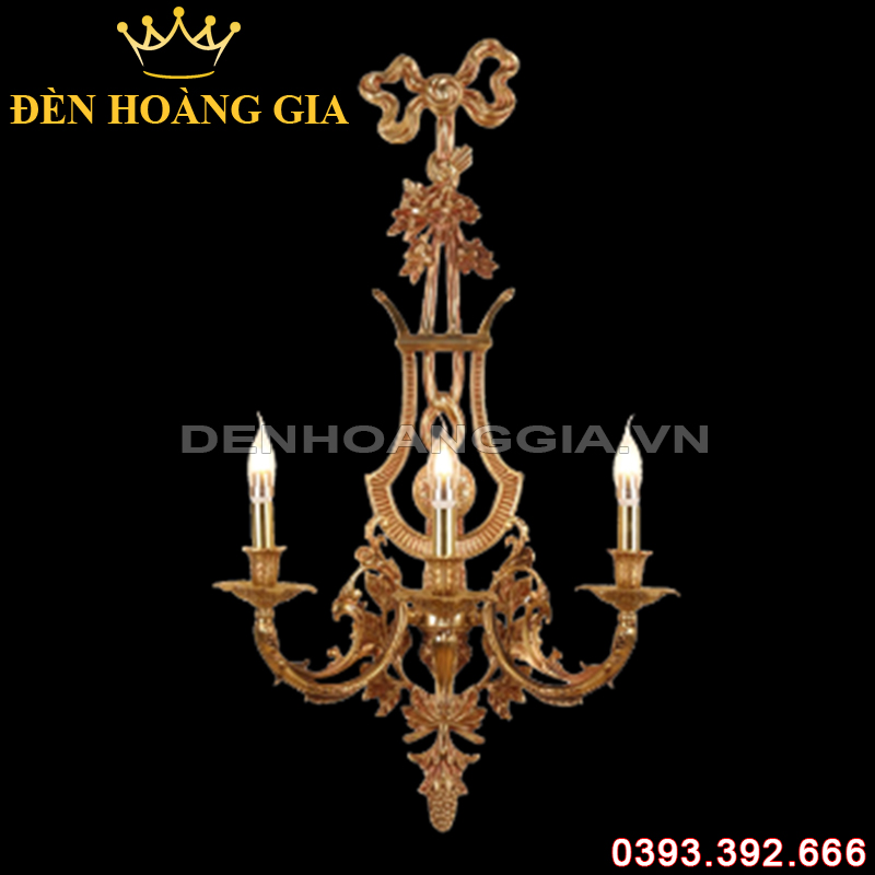 Đèn led tường nến Đồng Rolux-DTND9337/3