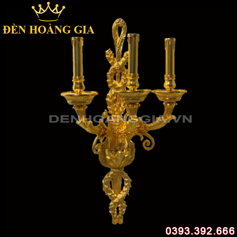 Đèn led tường nến Đồng Rolux-DTNDVT1166/3