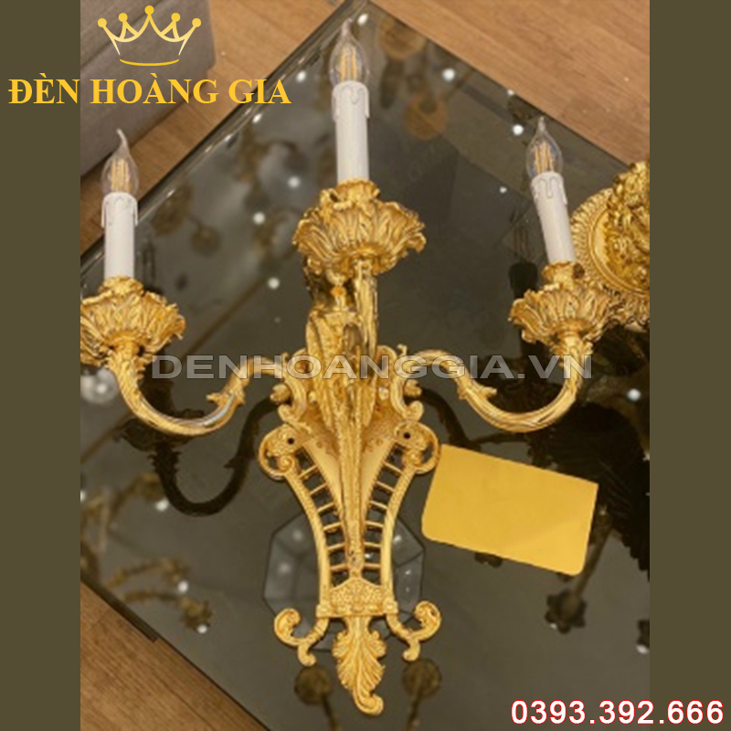 Đèn led tường nến Đồng Rolux-DTNDVT1169/3w