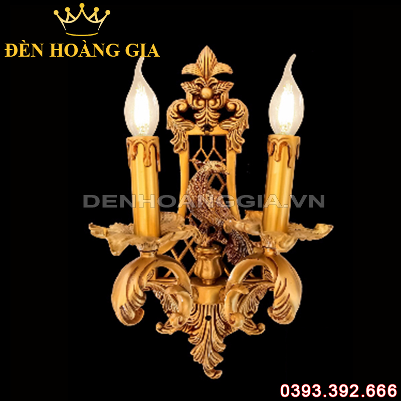 Đèn led tường nến Đồng Rolux-DTNDVT16007/2