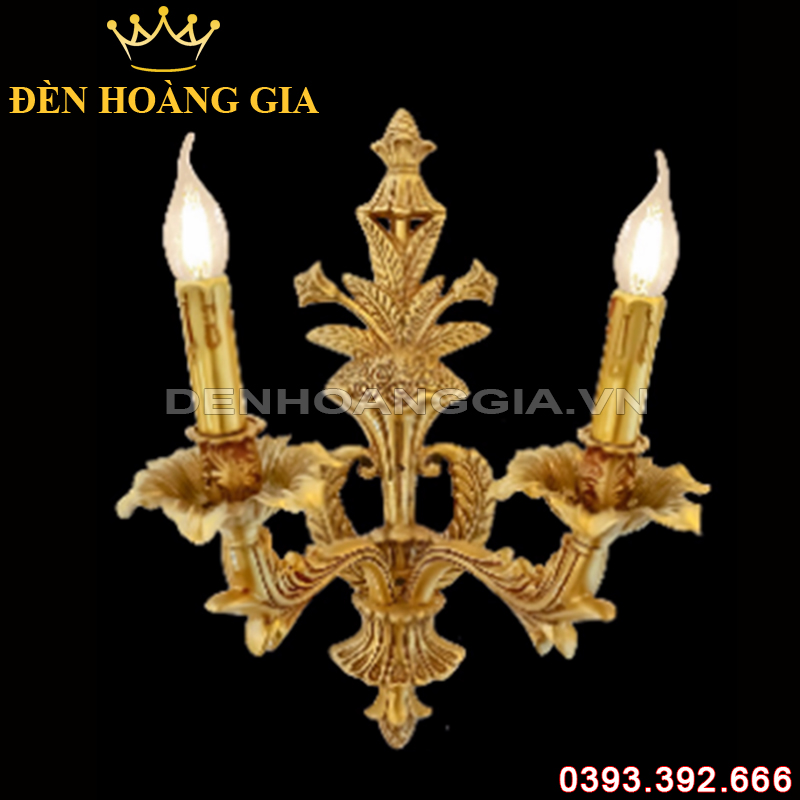 Đèn led tường nến Đồng Rolux-DTNDVT16008/2