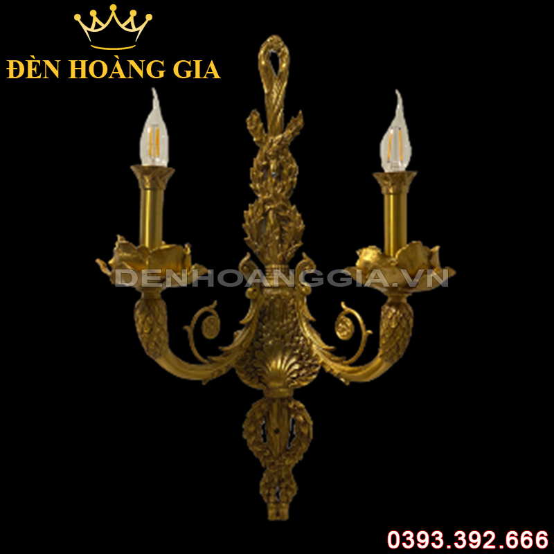 Đèn led tường nến Đồng Rolux-DTNDVT16016/2W