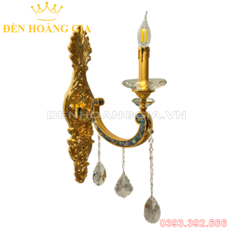 Đèn led tường nến Đồng Rolux-DTNDVT16888/1W