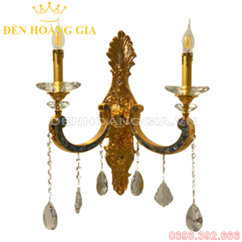 Đèn led tường nến Đồng Rolux-DTNDVT16888/2W