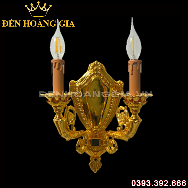 Đèn led tường nến Đồng Rolux-DTNDVT18073/2W