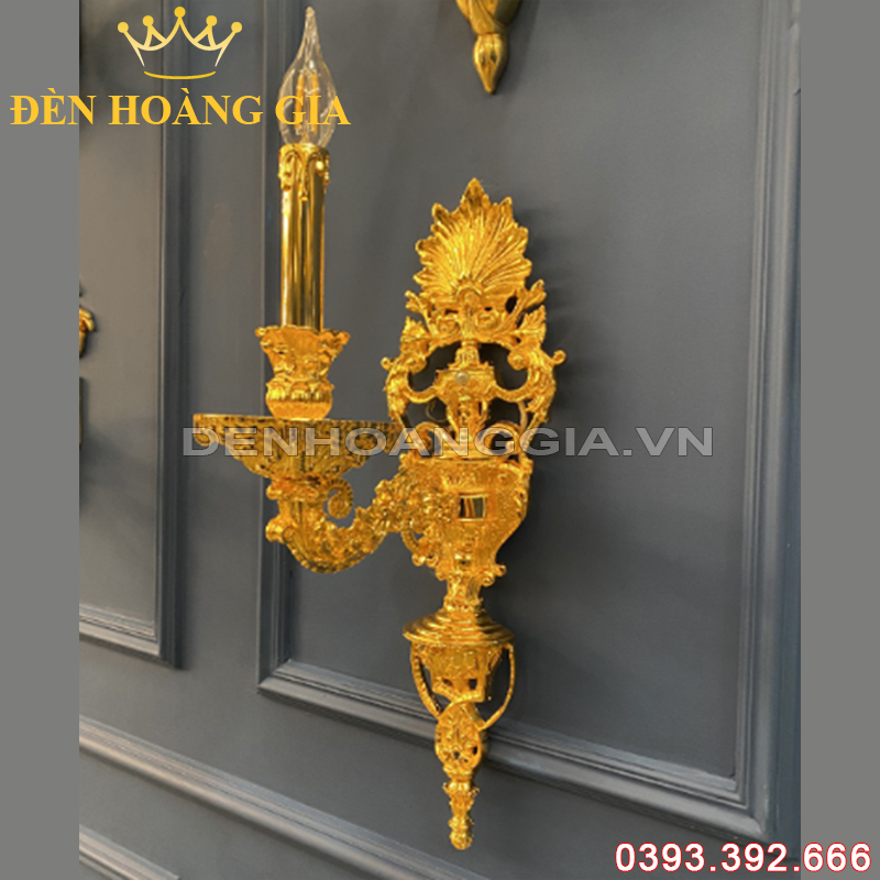 Đèn led tường nến Đồng Rolux-DTNDVT88860/1W