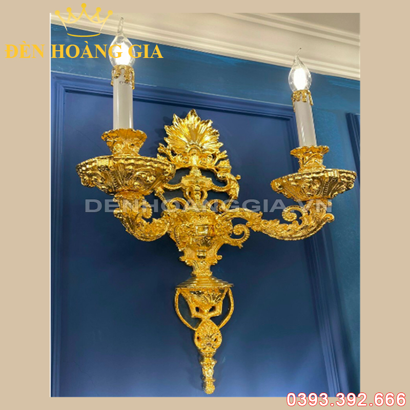 Đèn led tường nến Đồng Rolux-DTNDVT88860/2W