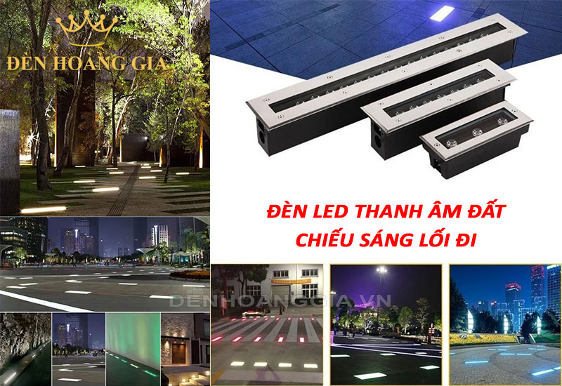 Ứng dụng lắp đèn led thanh âm đất chiếu sáng lối đi