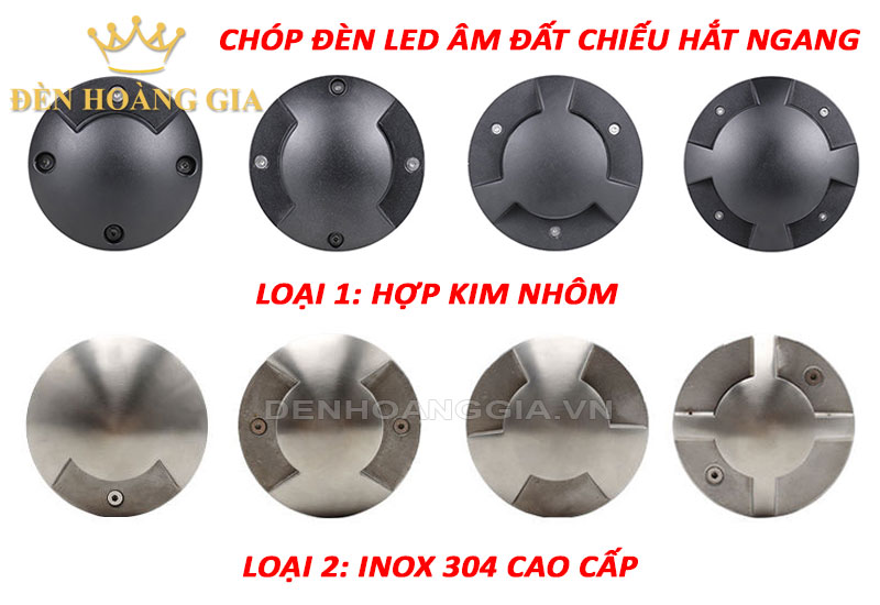 Vật liệu cấu tạo đèn led âm đất hắt ngang nhiều hướng