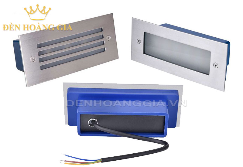 Đèn led âm bậc cầu thang hình chữ nhật, Inox 304