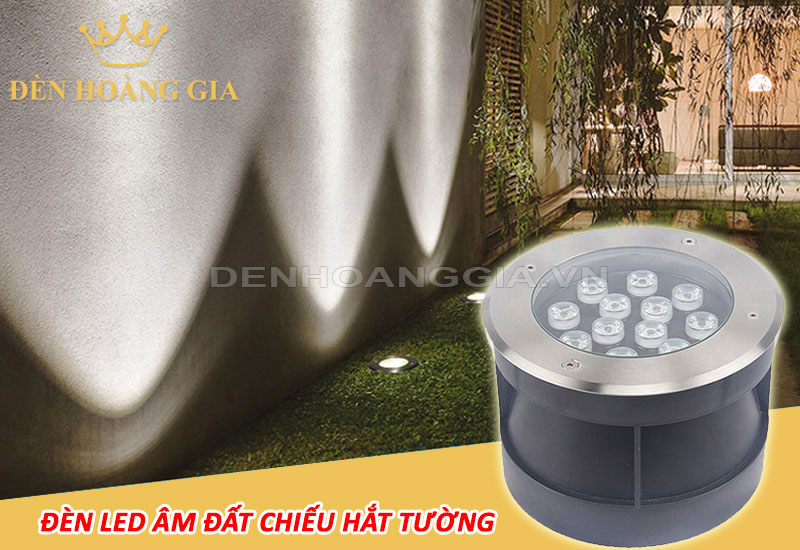 Đèn led âm đất chiếu hắt chân tường