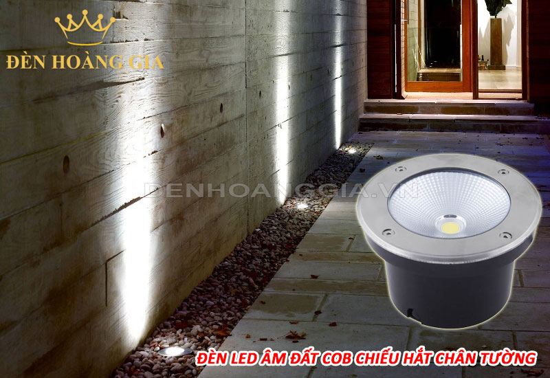 Đèn led âm đất COB chiếu hắt chân tường