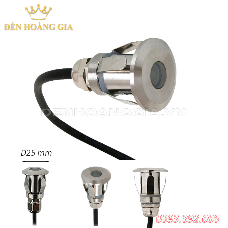 Đèn led âm đất mini 1w - D25mm