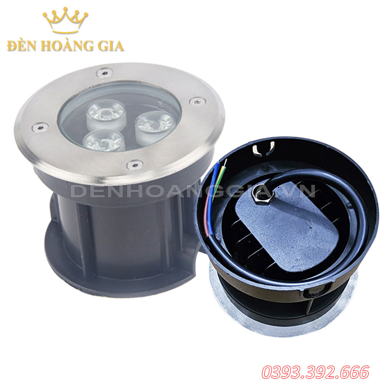 Đèn led âm đất tròn 3w