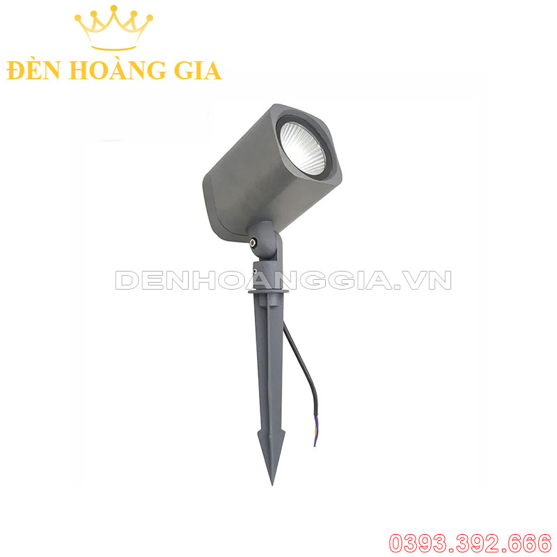 Đèn led cắm cỏ nhôm đúc vuông COB cao cấp 12w