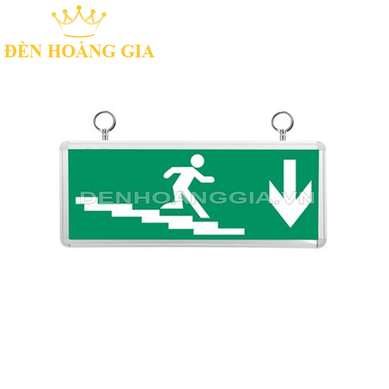 Đèn led exit thoát hiểm – chỉ dẫn chỉ hướng xuống cầu thang 3w