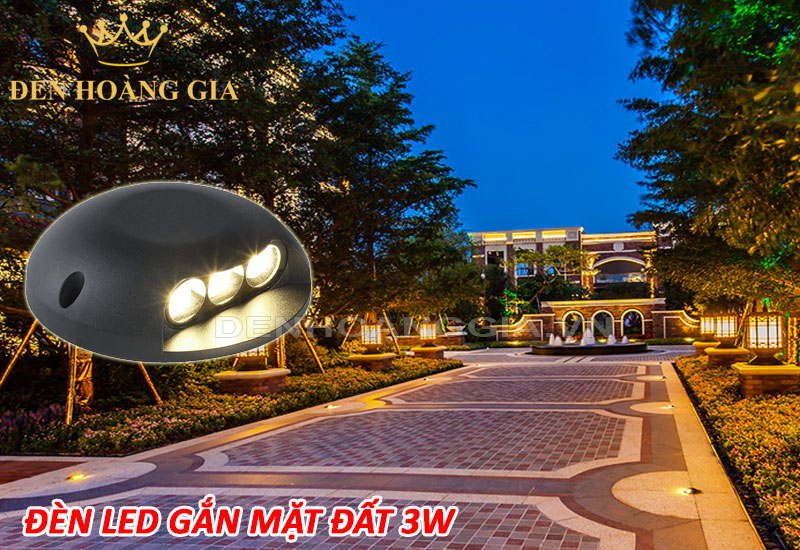 Ứng dụng lắp đèn led gắn âm 3w cho sân quảng trường