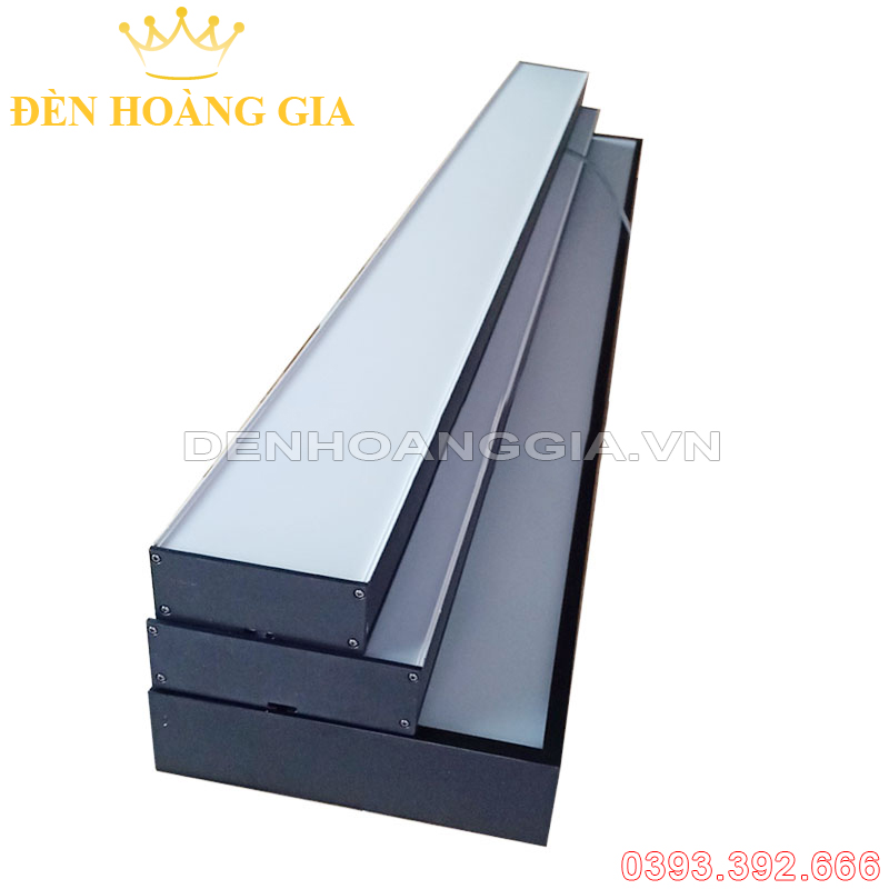 Đèn led thả văn phòng vỏ đen