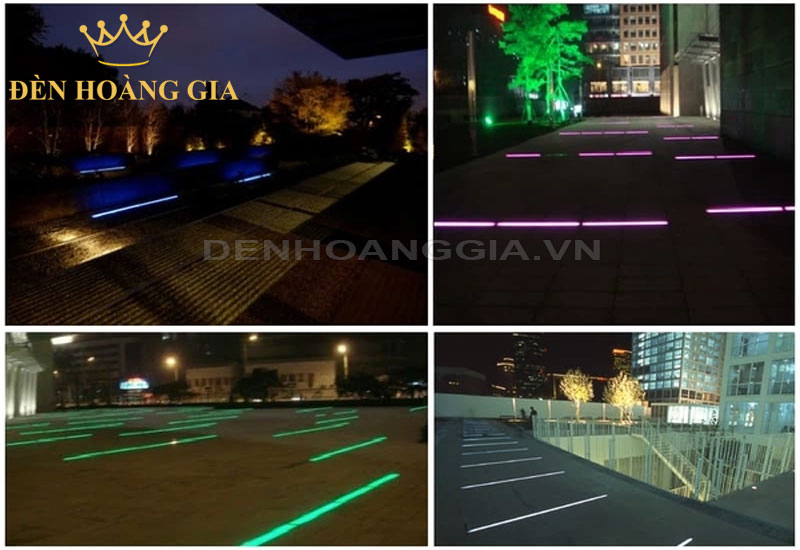 Lắp đèn led thanh âm đất chiếu sáng lối đi