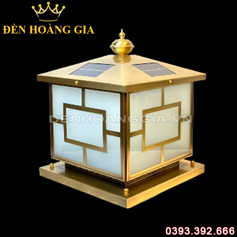 Đèn trụ cổng năng lượng mặt trời bằng Đồng ROLUX-TCNL20