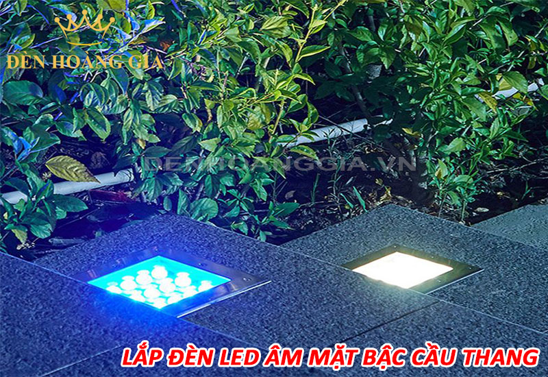 Lắp đèn led âm mặt bậc cầu thang