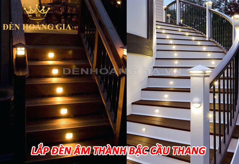 Lắp đèn led âm thành bậc cầu thang