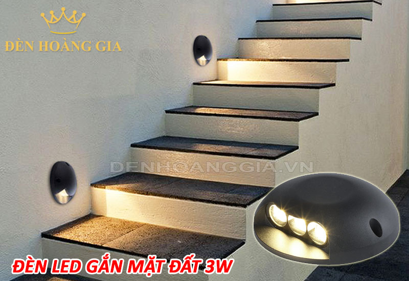 Đèn lắp gắn trên tường chiếu sáng cho bậc cầu thang