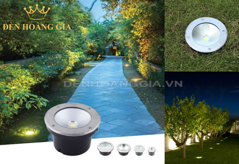 Ứng dụng lắp đèn led âm đất COB chiếu cây