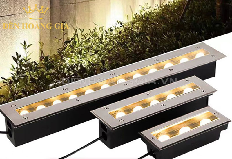 Ứng dụng lắp đèn led thanh âm đất chiếu cây