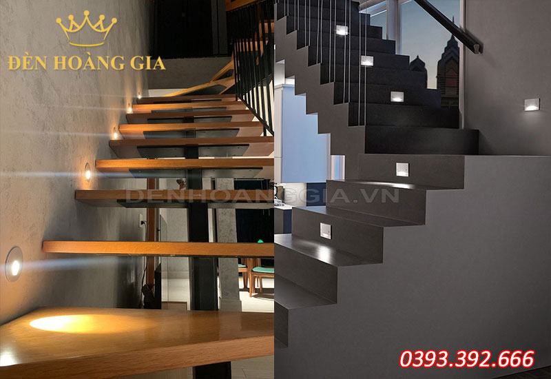 Công trình lắp đèn rọi bậc cầu thang đẹp