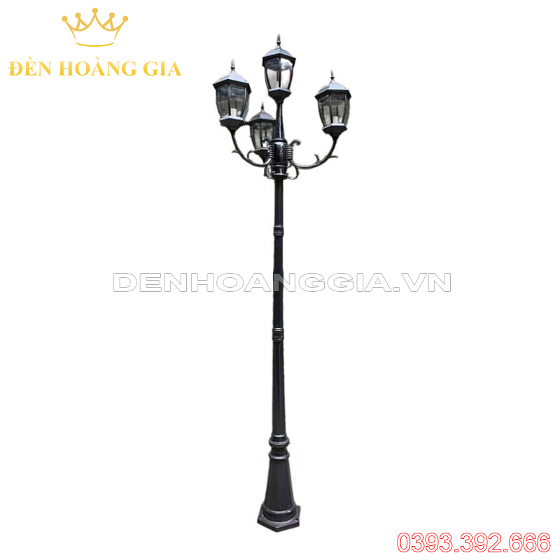 Đèn led trụ sân vườn cao 4 bóng Rolux-TSVCD4B10